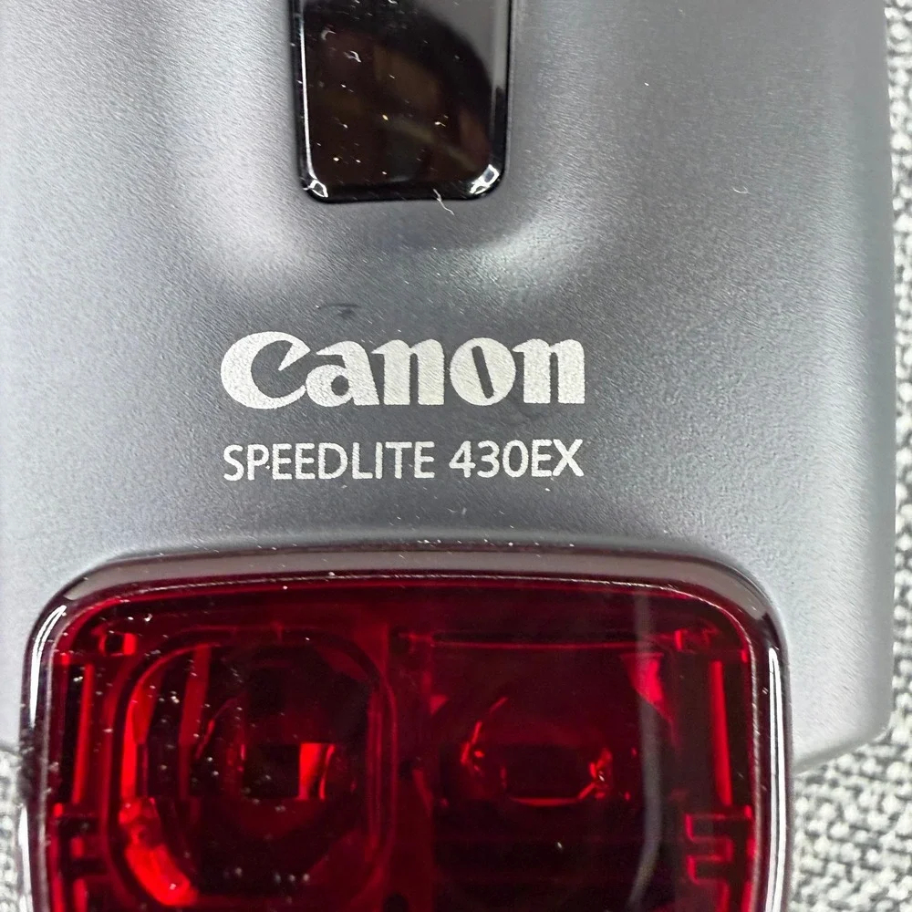 Canon Speedlite 430EX Camera Flash Unisex Black E-TTL II Shoe Mount with Case